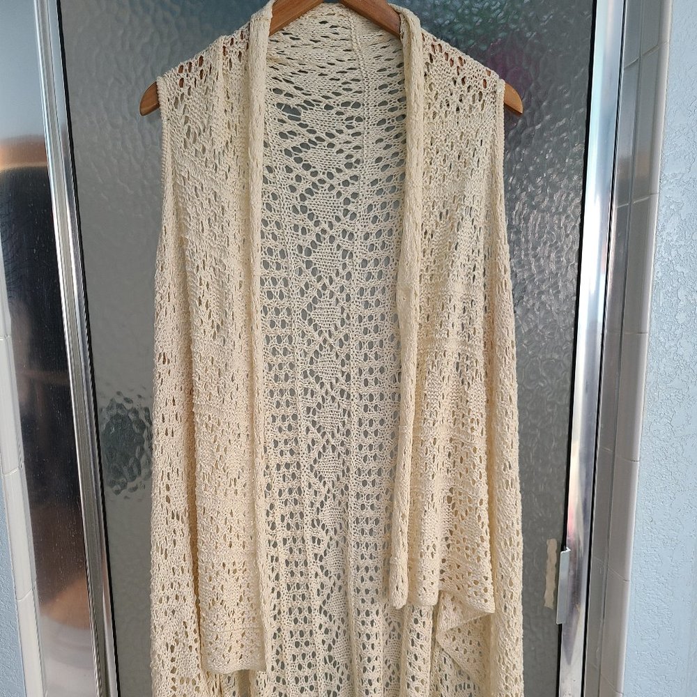 Beige Crochet Bohemian Top size 2X